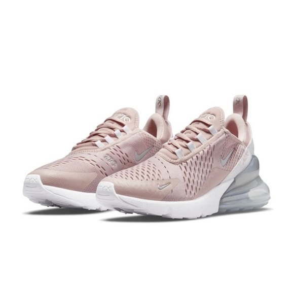 Nike Air Max 270 Women’s Size 9 Pink Metallic Silver - Picture 1 of 6